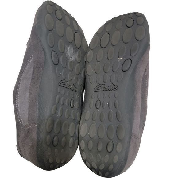 Clarks Collection Suede Bungee Slip-On Shoes-Haley‎ Rhea-Grey Suede Size 7.5 - Picture 5 of 5